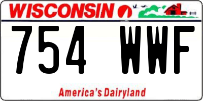 WI license plate 754WWF