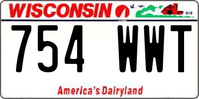 WI license plate 754WWT