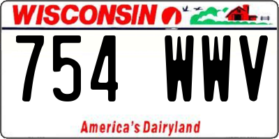 WI license plate 754WWV