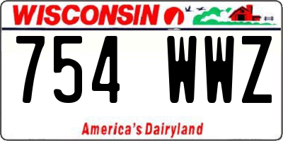 WI license plate 754WWZ