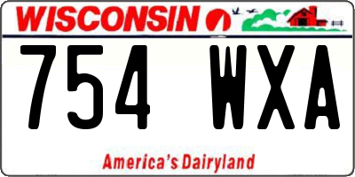 WI license plate 754WXA