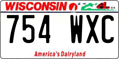 WI license plate 754WXC