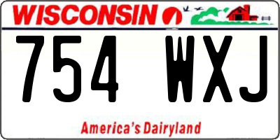 WI license plate 754WXJ