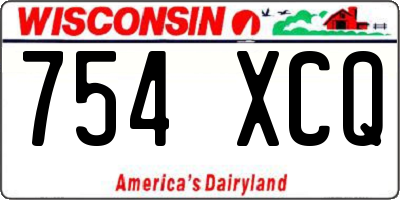 WI license plate 754XCQ