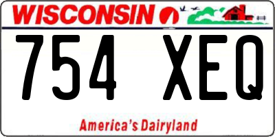 WI license plate 754XEQ