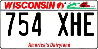 WI license plate 754XHE