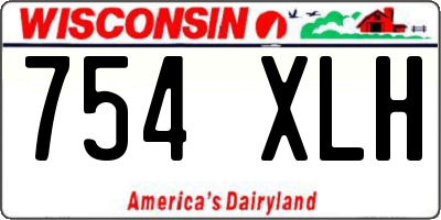 WI license plate 754XLH