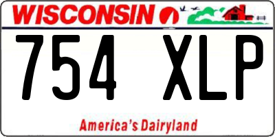 WI license plate 754XLP