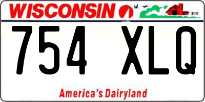 WI license plate 754XLQ