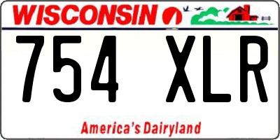 WI license plate 754XLR