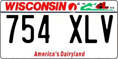 WI license plate 754XLV
