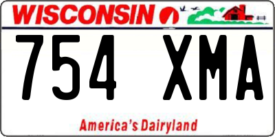 WI license plate 754XMA