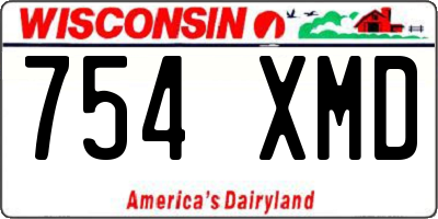 WI license plate 754XMD
