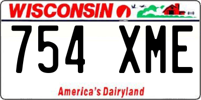 WI license plate 754XME