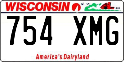 WI license plate 754XMG