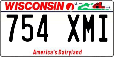 WI license plate 754XMI