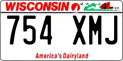 WI license plate 754XMJ