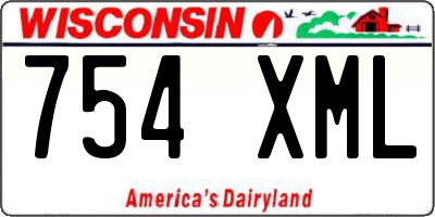 WI license plate 754XML