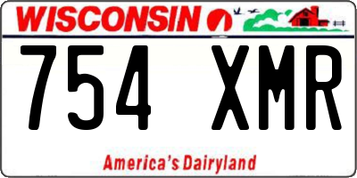 WI license plate 754XMR