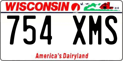 WI license plate 754XMS