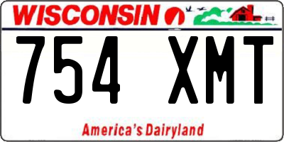 WI license plate 754XMT