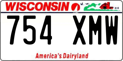 WI license plate 754XMW