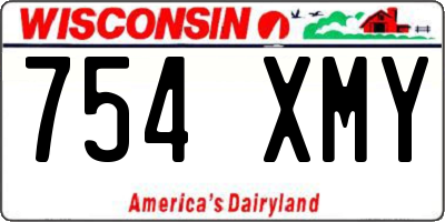 WI license plate 754XMY