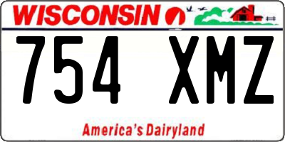 WI license plate 754XMZ
