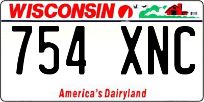 WI license plate 754XNC