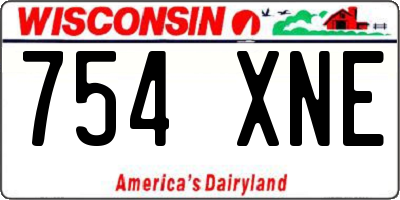 WI license plate 754XNE