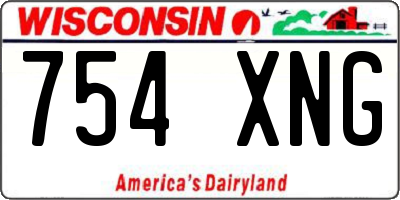 WI license plate 754XNG