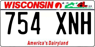 WI license plate 754XNH