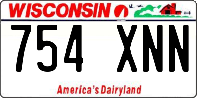 WI license plate 754XNN