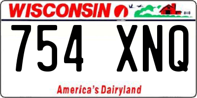 WI license plate 754XNQ