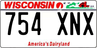 WI license plate 754XNX