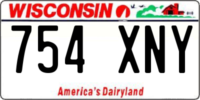 WI license plate 754XNY