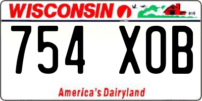 WI license plate 754XOB