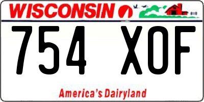 WI license plate 754XOF