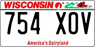 WI license plate 754XOV