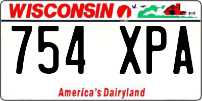 WI license plate 754XPA