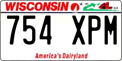 WI license plate 754XPM