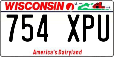 WI license plate 754XPU