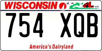 WI license plate 754XQB