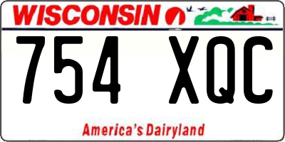 WI license plate 754XQC