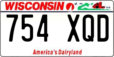 WI license plate 754XQD