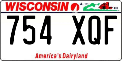WI license plate 754XQF