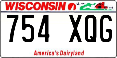 WI license plate 754XQG