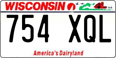 WI license plate 754XQL