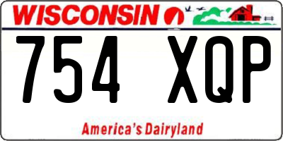 WI license plate 754XQP