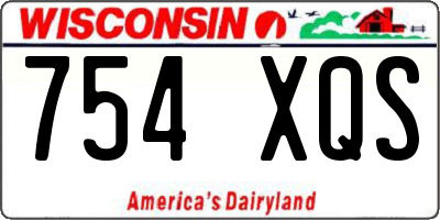 WI license plate 754XQS